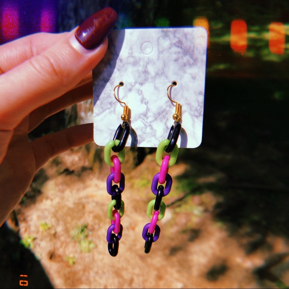 Maleficent chain link earrings!